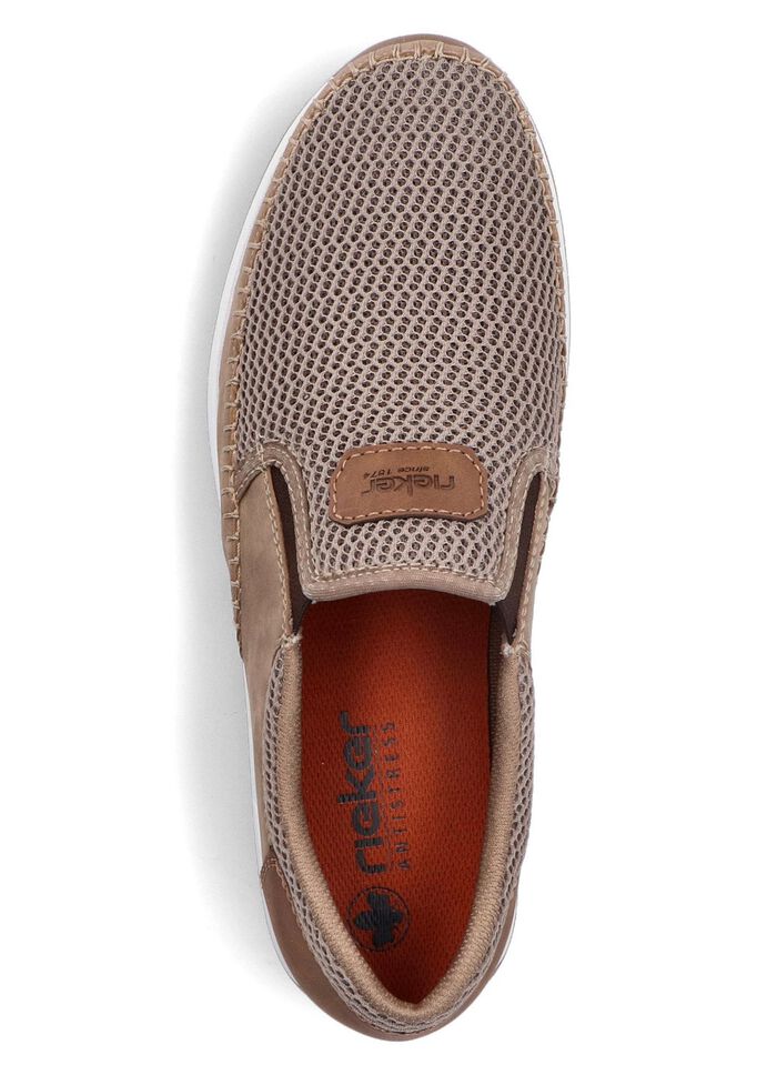 Rieker, sommerliche Herren-Slipper, mit Gummizug BRAUN